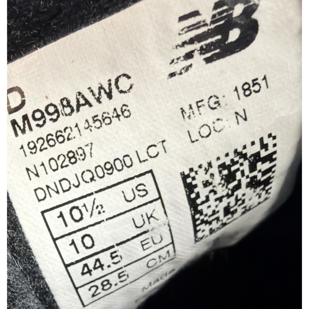 New Balance 998 Made in USA Mens Sz 10.5 Sneakers Shoes RARE BURGUNDY COLORWAY! - Picture 11 of 11